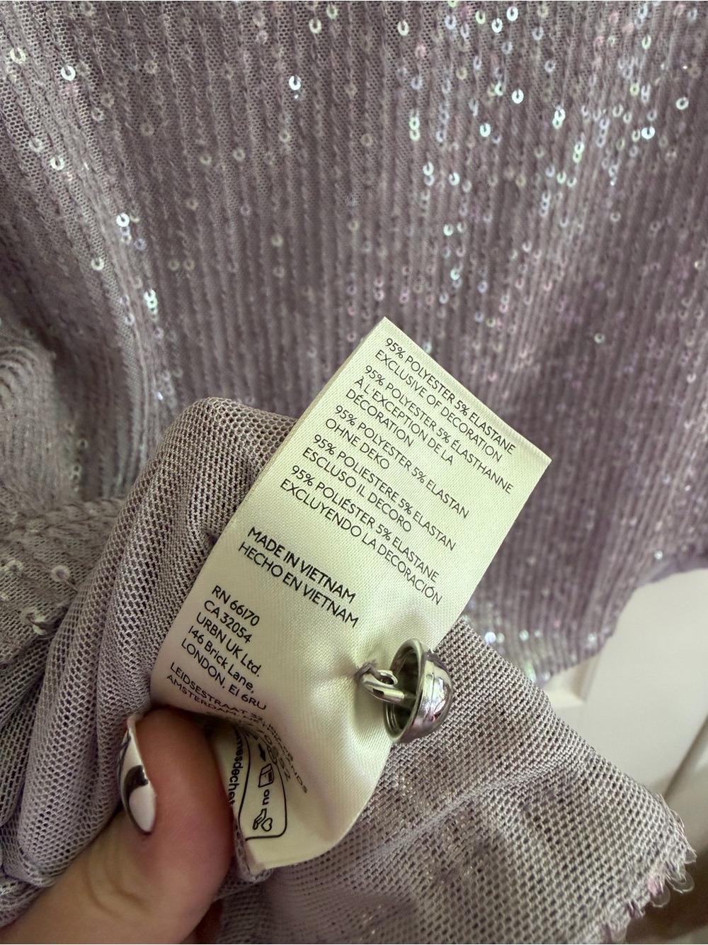 Anthropologie Lavender Sequin Knit Shell - Picture 5 of 6